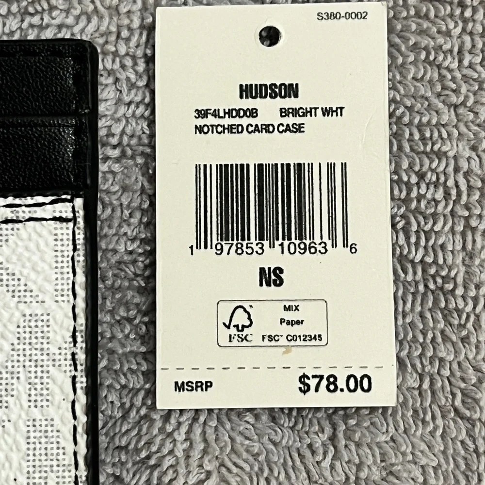 Michael Kors Black and White Signature Card Case